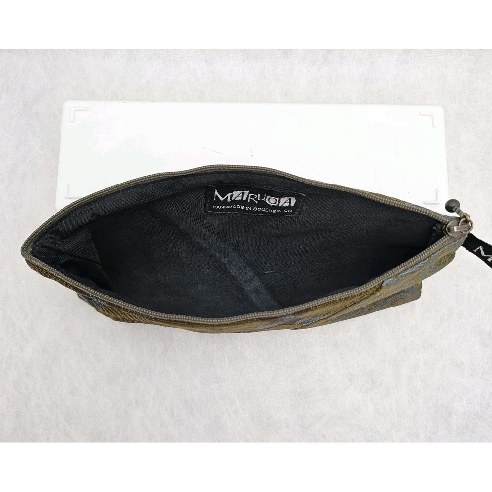 Cosmetic Bag Maruca Designs Boulder, CO Lined 9" x 4" Make-up Travel Pouch - Picture 5 of 7